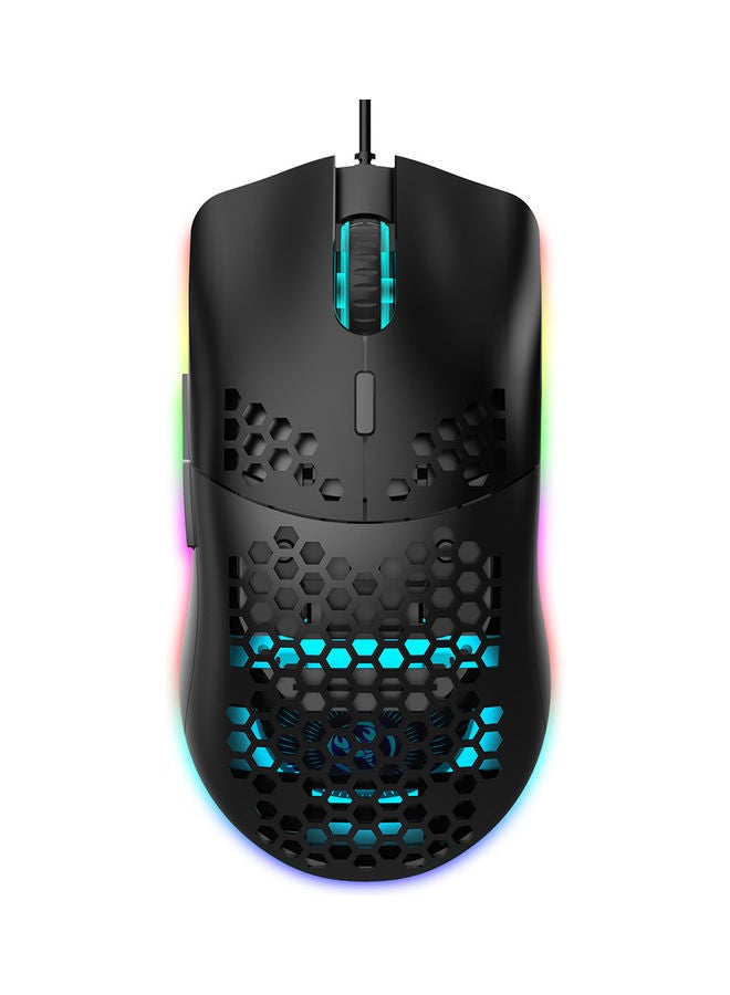 J900 USB Wired Gaming Mouse Black/Green - Image 4
