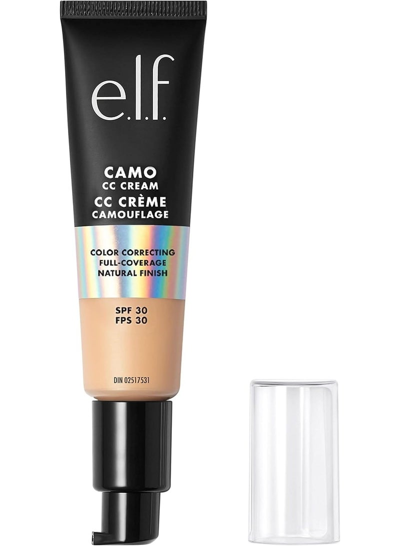 elf Camo CC Cream, Colour Correcting Medium-To-Full Coverage Foundation with SPF 30, Light 240 W, 1.05 Oz (30g) - Image 1