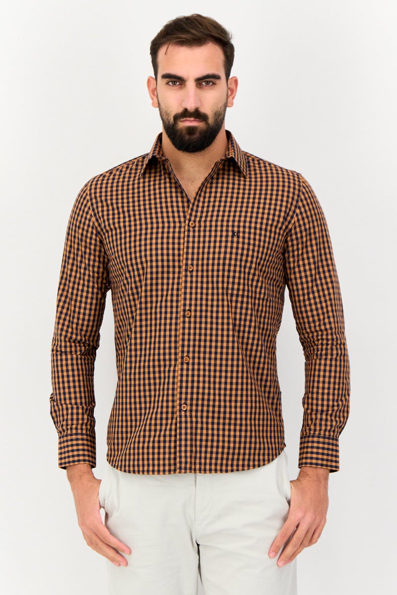 Kenneth Cole قميص رجالي بأكمام طويلة بنمط مطبوع متعدد الألوان - Image 1