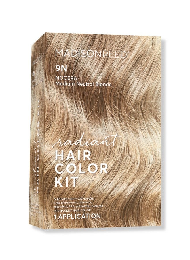 Madison Reed Radiant Hair Color Kit, Medium Neutral Blonde for Superior Gray Coverage, Ammonia-Free, 9N Nocera Blonde, Permanent Hair Dye, Pack of 1 - Image 1