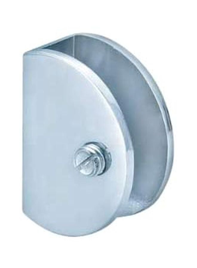 6-Piece D Type Glass Shelf Bracket Set Silver