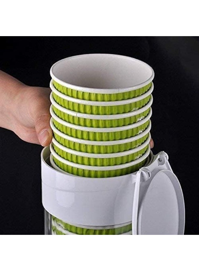 Wall-mounted disposable paper cup dispenser – hanging cup holder - Image 3