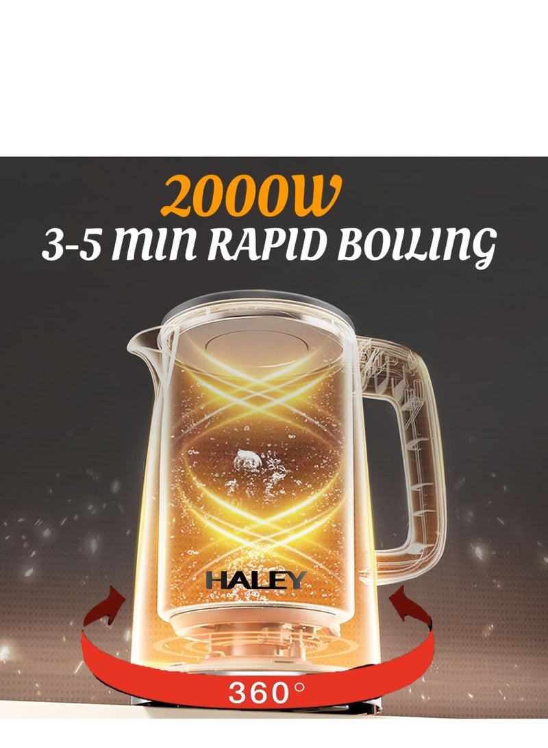 Haley Wtrtr HALEY 2-3L Electric Kettle，2000W,304 stainless steel inner body, Hot Water Kettle,2 Year Warranty,HY-8918 (2.2 L) - Image 3