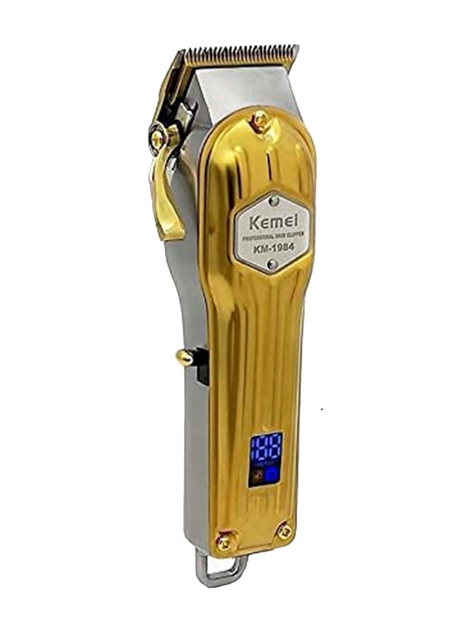 اليشمك ماكينة قص شعر مزودة بشاشة العرض البلوري السائل طراز KM -1984، لون ذهبي - Image 2