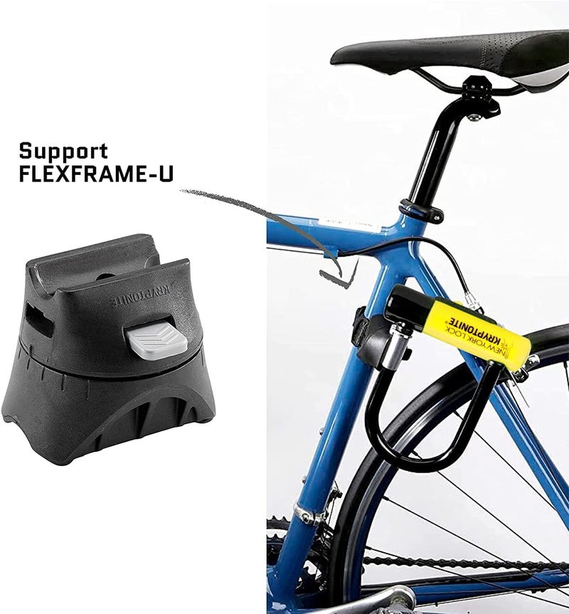 Kryptonite New York Standard Bike U-Lock, Heavy Duty Anti-Theft, 16mm Shackle with Mounting Bracket and Keys, Ultimate Security for Bicycles E-Bikes and Scooters. - Image 4