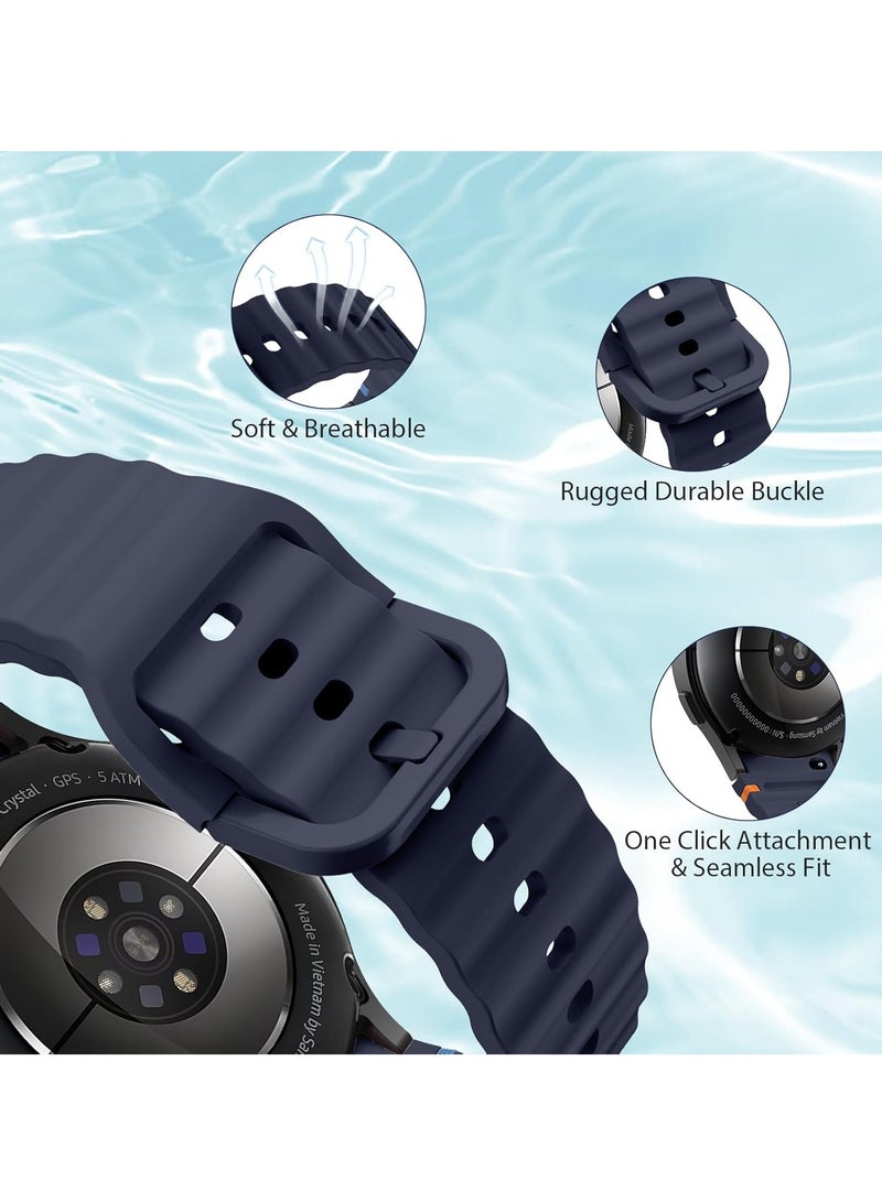 20MM Silicone Strap Compatible With Samsung Galaxy Watch 7 40mm/44mm,No Gap Soft Strap for Galaxy Watch 6,5,4,FE Band 40mm/44mm,Blue - Image 5
