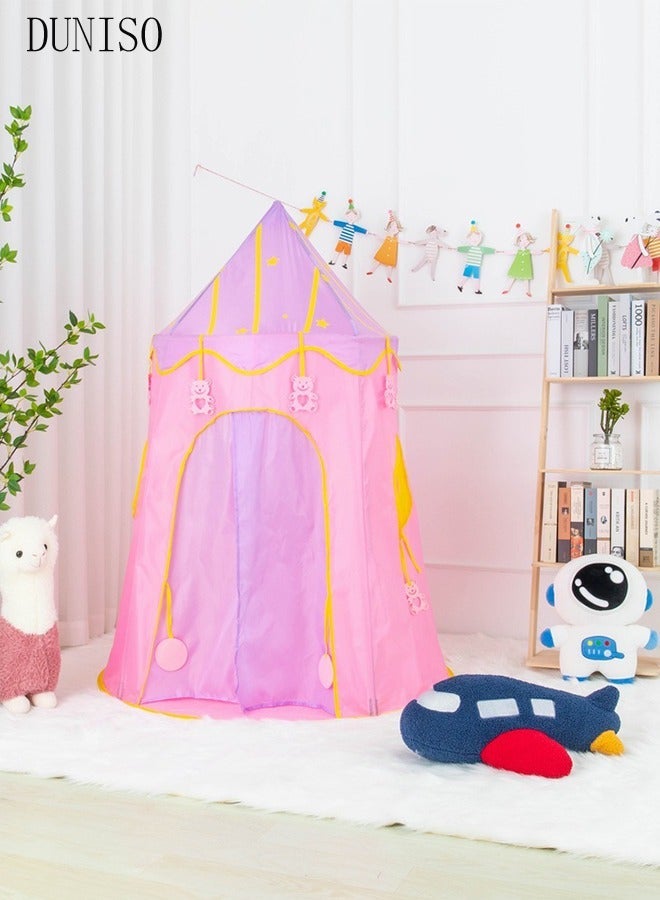 DUNISO Children's tents, children's play tents, princess castle tents, girls' gift toys, children's indoor play houses, portable and foldable children's tents - Image 5