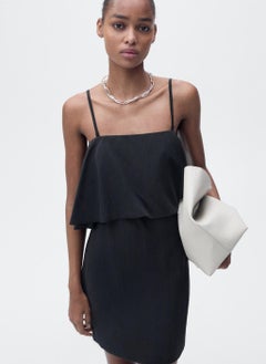 MANGO Lyocell Dress With Ruffle  - Image 1