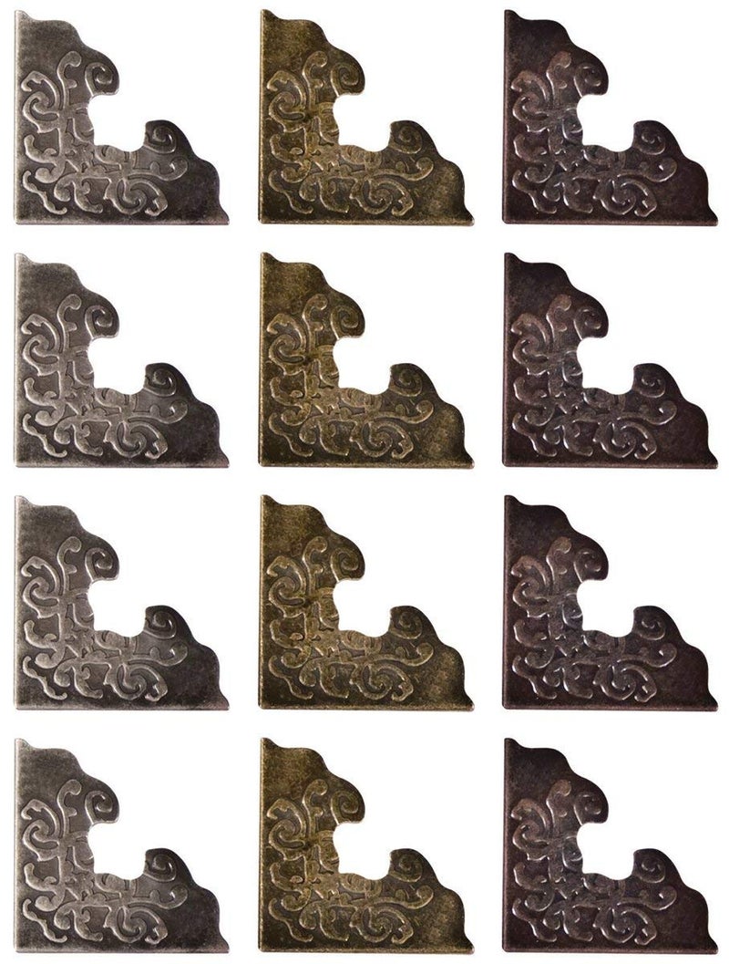 Tim Holtz Metal Corners, 12 per pack, 1 Inch, Antique Finishes, TH92789 - Image 2