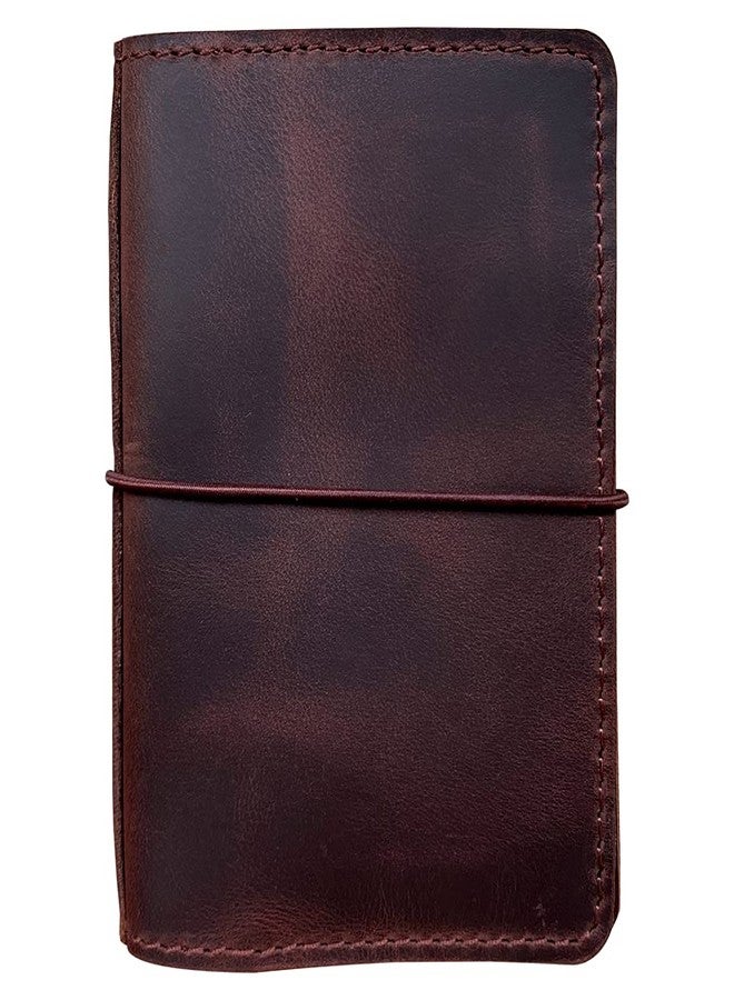 newestor Travelers Notebook Cover with Inner Pockets, Card Slots and Pen Holder, Passport Size, Dark Brown - Image 1