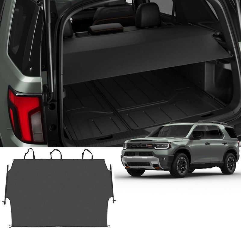Vesul Retractable Cargo Cover Compatible with All-New Honda Passport 2026 Security Shade Shield Tonneau Cover Rear Trunk Protector Anti-Peeping Luggage Privacy Screen - Image 1