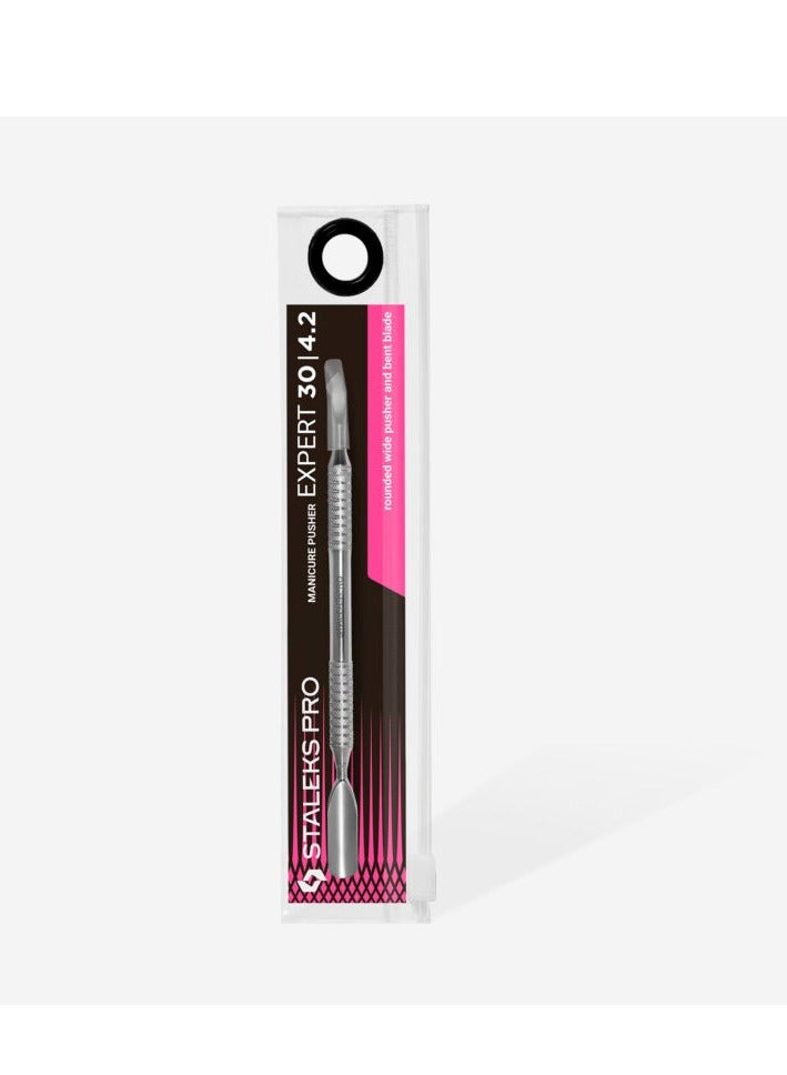 STALEKS PRO Manicure pusher EXPERT 30 TYPE 4.2 (rounded wide pusher and bent blade) - Image 3