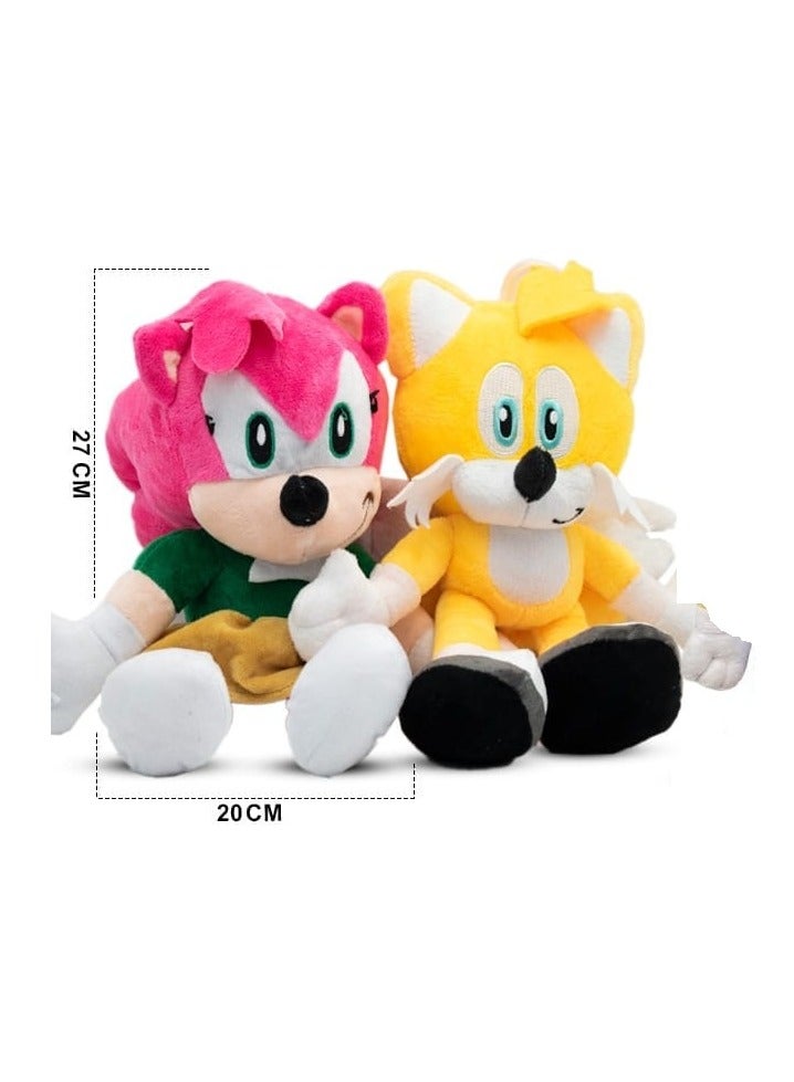 Sonic Plush Toy For Children Size 27x20cm 2pcs