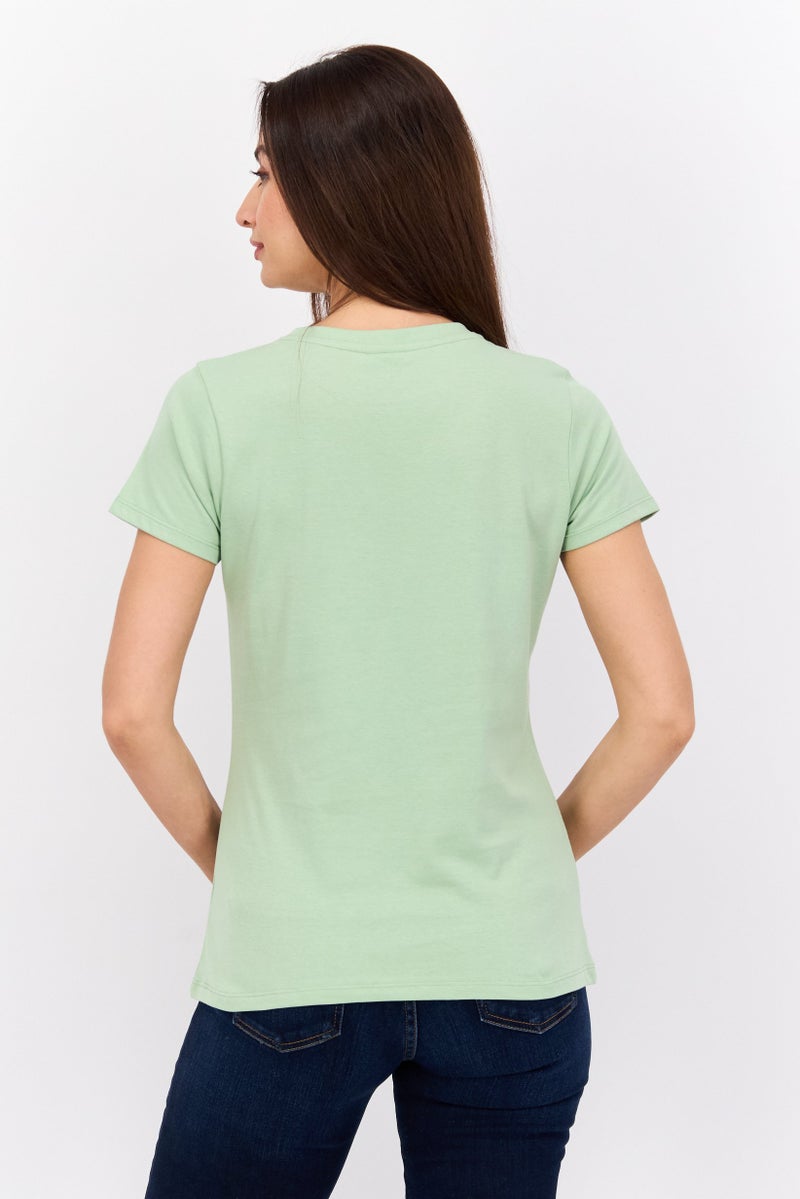 DreamWorks Women Round Neck Short Sleeve Kung Fu Panda t-Shirt, Green - Image 3