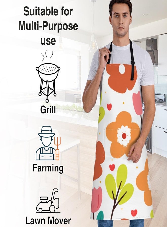 VODRM Corgi Apron with Adjustable Neck Strap,Cute Puppy Dog Bone Kitchen Aprons with 2 Pockets for Women,28x33in,Oxford Fabric,Gifts for Wife Mom,For Chef Cooking Baking Gardening BBQ - Image 5