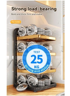 EMZJ 5-Tier Multifunctional Foldable Side Dish Pot Tray Stackable Food Plate Rack Serving Organizer Platter Wall Mounted  - Image 4