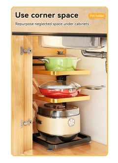 EMZJ 5-Tier Multifunctional Foldable Side Dish Pot Tray Stackable Food Plate Rack Serving Organizer Platter Wall Mounted  - Image 5
