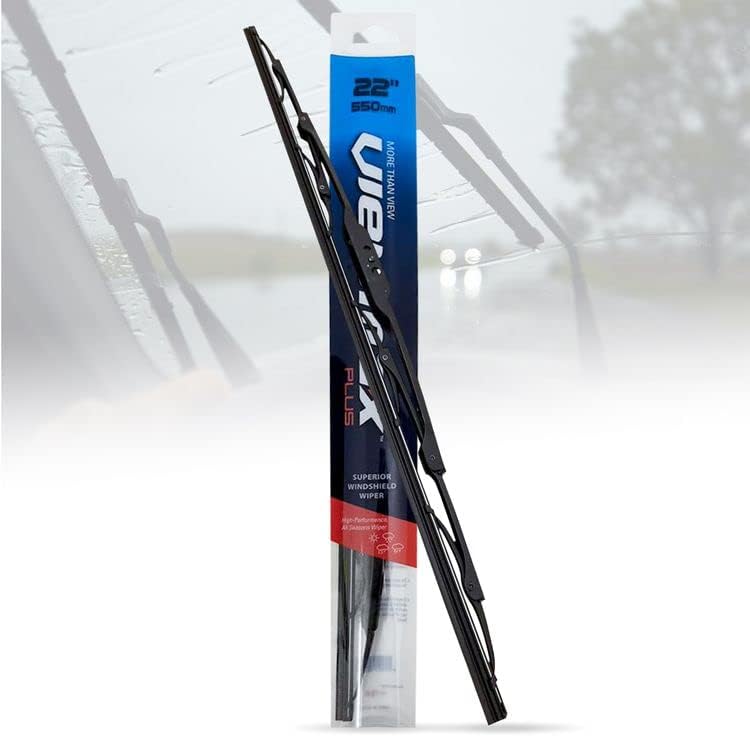 22" VIEW MAX Windshield Car Wiper Blades – Conventional Metal Frame Wiper Blades with Natural Rubber Edge, Powerful Cleaning Performance, Streak-Free Silent Wiping, Corrosion Resistant All Weather Windshield Wipers for Cars SUVs and Vans - Image 1