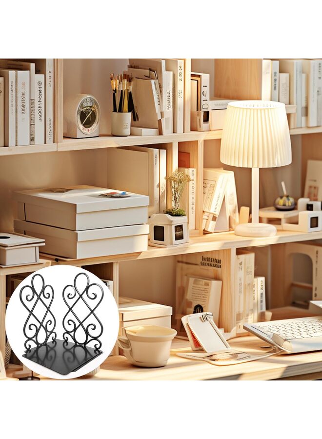 بيوينتي دعامات كتب فاخرة، دعامات كتب عتيقة، حامل منظم عتيق، رفوف مكتب مدرسية. مسند كتب مزخرف - Image 4