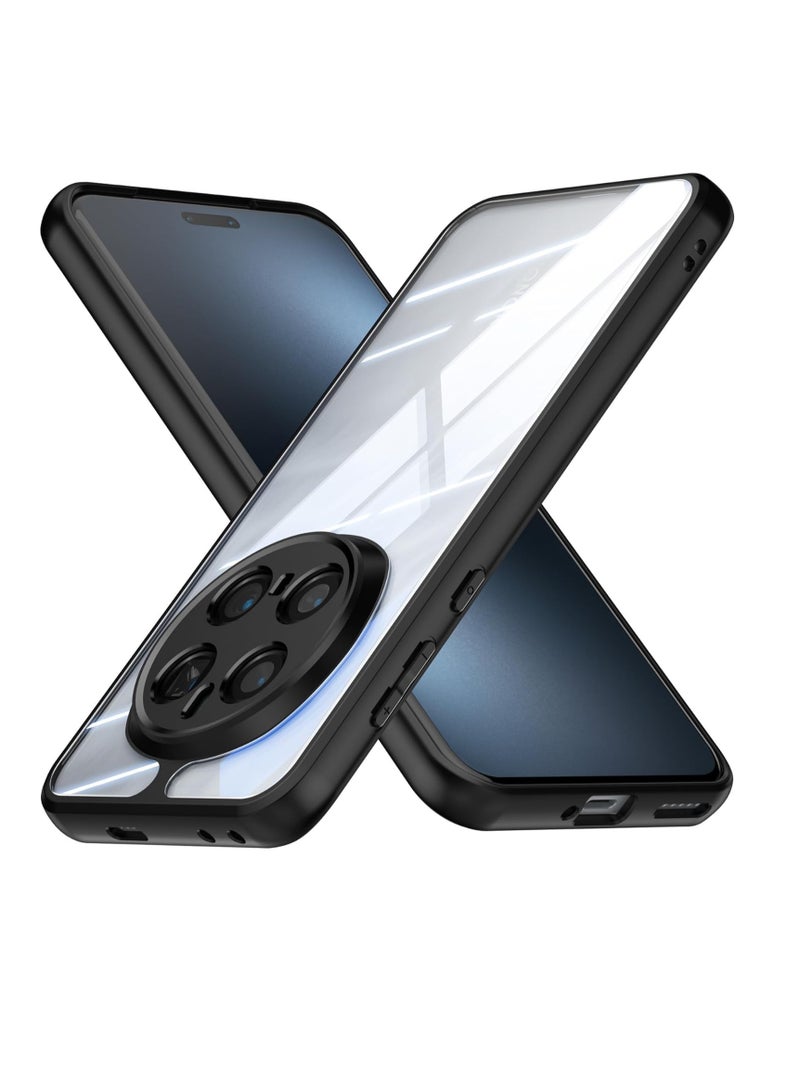 Compatible with Honor Magic 7 Pro 5G Case Grade Shockproof Anti-Yellowing, Slim Protective Phone Case Full Bumper Cover With Camera Lens Protective - Black - Image 1