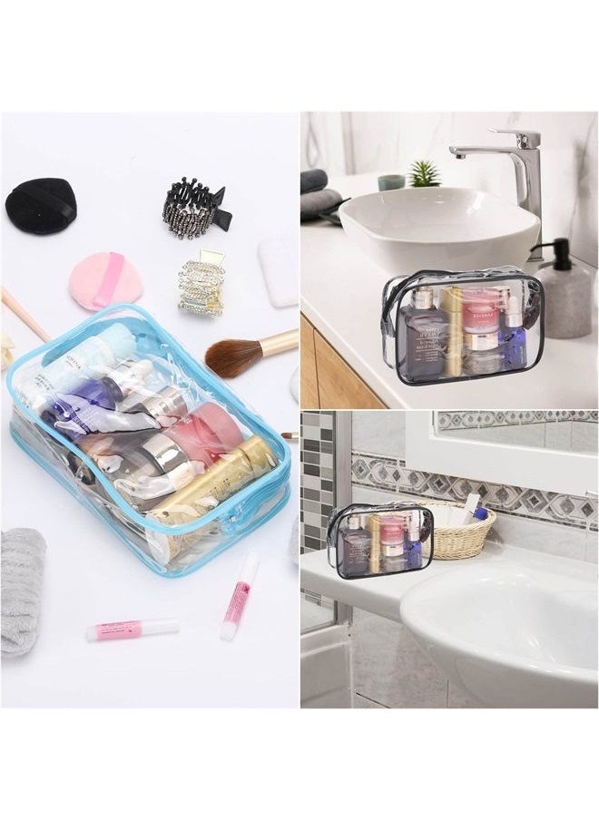 Tbestmax 10 Pcs Clear Cosmetic Bags Small Travel Toiletry Bags Organizer, Portable Waterproof Washing Makeup Bags for Bathrooms and Vacations(5 Colors)  - Image 5