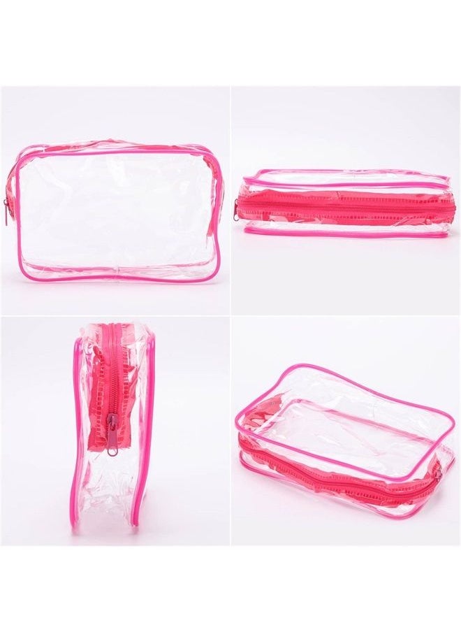 Tbestmax 10 Pcs Clear Cosmetic Bags Small Travel Toiletry Bags Organizer, Portable Waterproof Washing Makeup Bags for Bathrooms and Vacations(5 Colors)  - Image 4