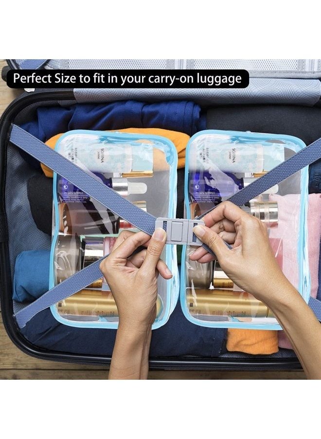 Tbestmax 10 Pcs Clear Cosmetic Bags Small Travel Toiletry Bags Organizer, Portable Waterproof Washing Makeup Bags for Bathrooms and Vacations(5 Colors)  - Image 3