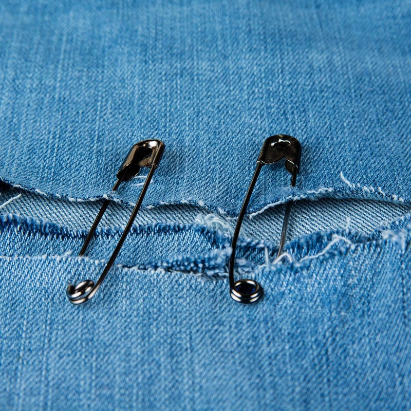 TUPARKA 5 Sizes Black Safety Pins Assorted 25-55mm Small and Large Safety Pins for Art Craft Sewing Jewelry Making in a PP Box (300 pcs) - Image 5