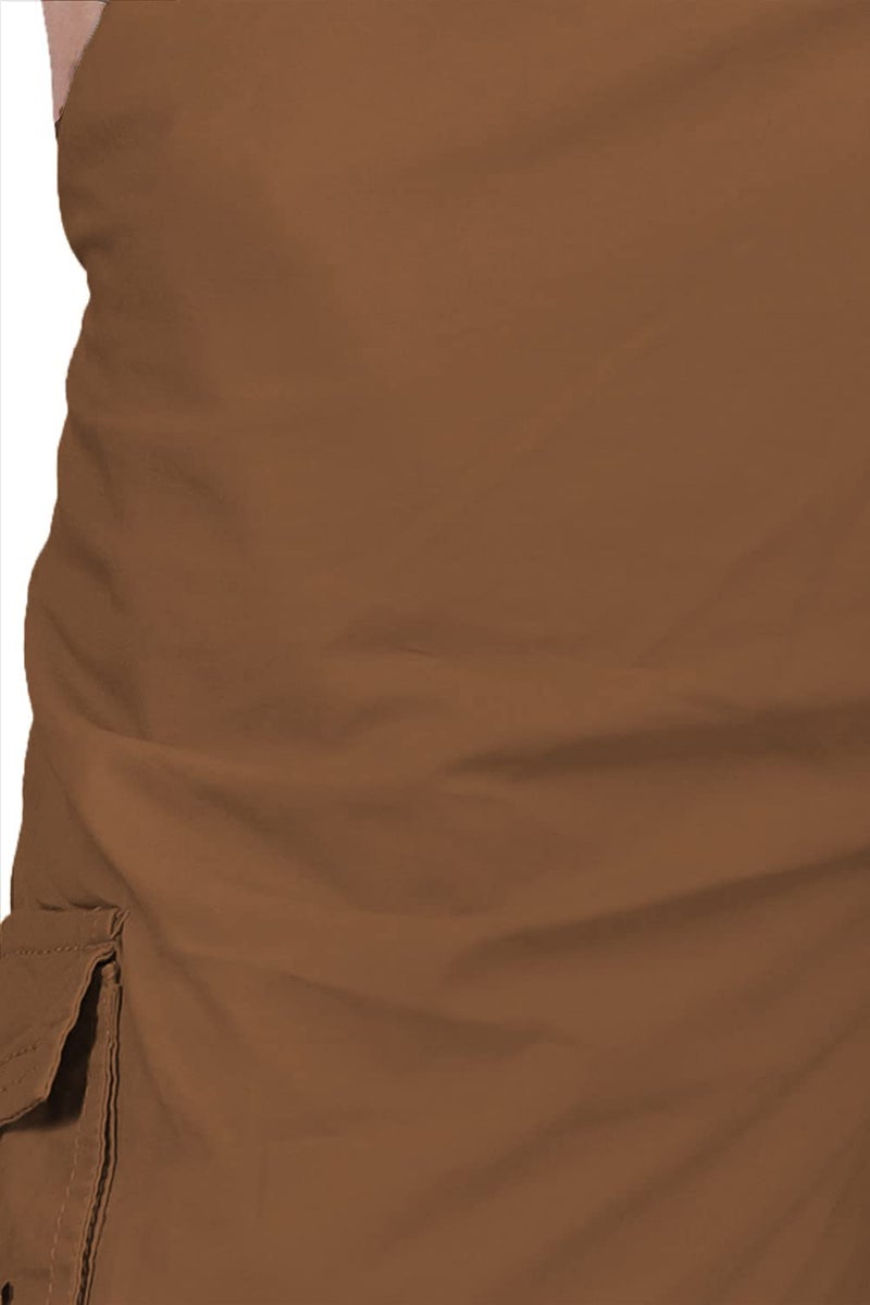 0-DEGREE Men's Regular Fit Three Quarter Shorts Mehendi 34 Inch Waist - Image 4