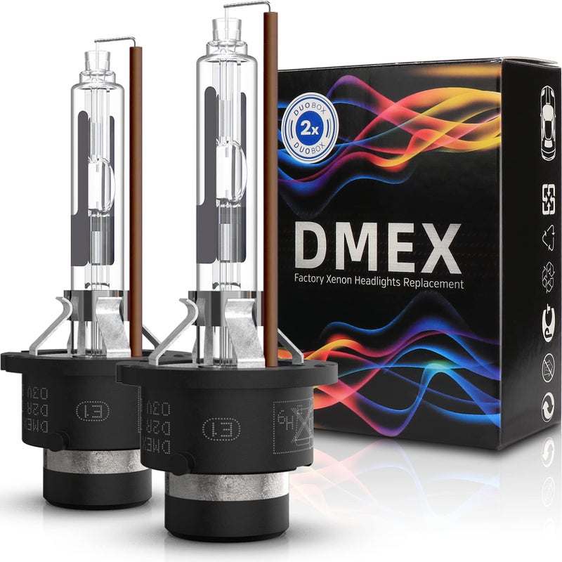 DMEX D2R 35W 4300K Warm White Xenon HID Headlight Bulbs 85126UB 66250 85126WX Replacement  2pcsNOT fit Halogen Headlight Assembly