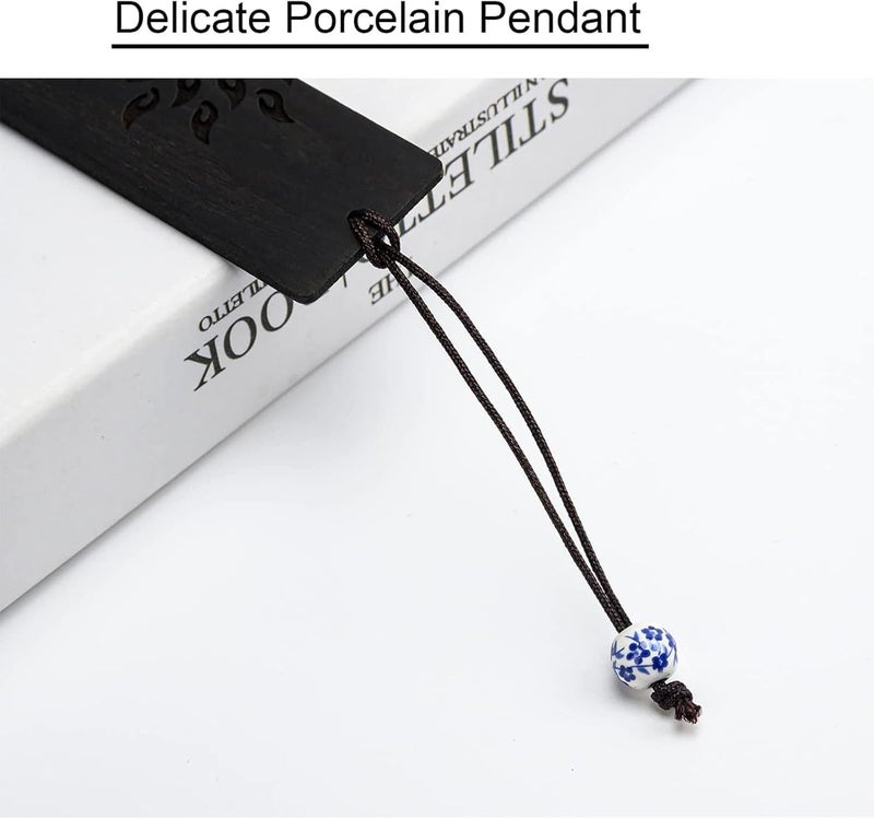 أكس سبرينج مجموعة علامات مرجعية مع صندوق هدايا - علامات مرجعية مصنوعة يدويًا من الخشب الطبيعي لتقدير المعلمين وأعياد الميلاد والهدايا وعشاق الكتب - Image 2