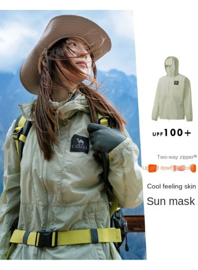 كاميل سترة واقية من الشمس ذات تبريد عالي UPF100+، ملابس خارجية مبردة مضادة للأشعة فوق البنفسجية للجنسين على طراز الأزواج - Image 1