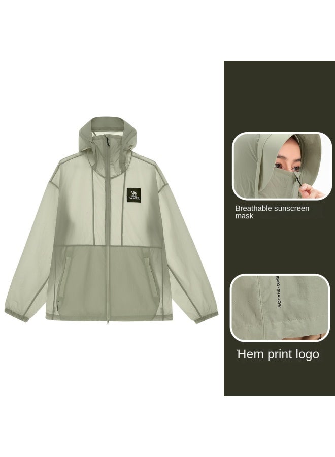 كاميل سترة واقية من الشمس ذات تبريد عالي UPF100+، ملابس خارجية مبردة مضادة للأشعة فوق البنفسجية للجنسين على طراز الأزواج - Image 3