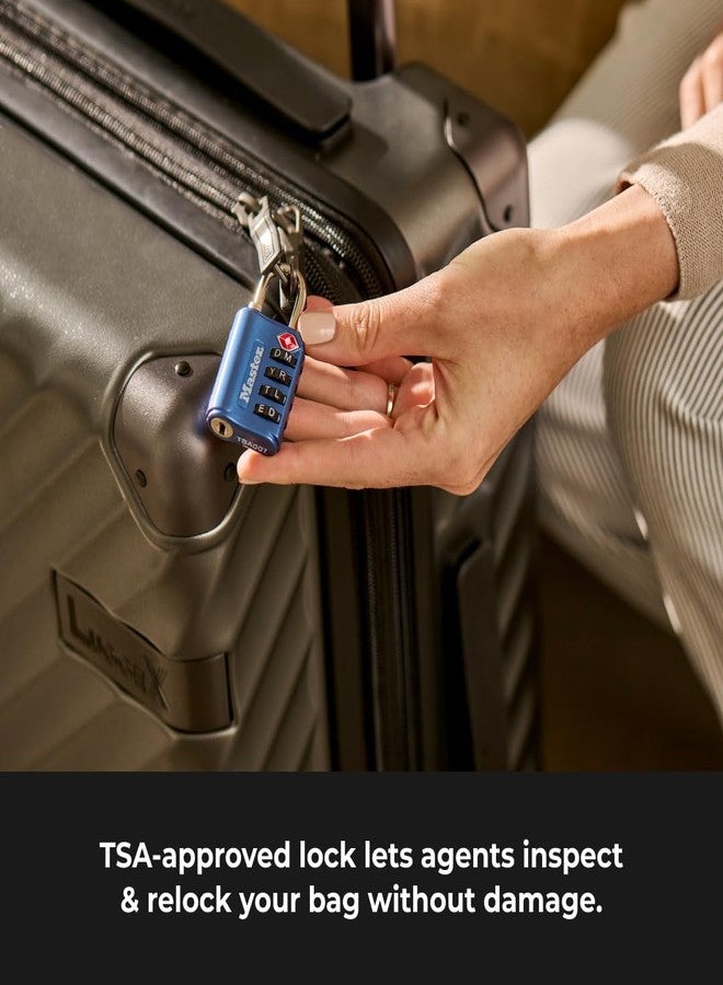 ماستر لوك قفل ماستر لوك 4691DWD معتمد من إدارة أمن النقل (TSA)، مجموعة قفل تركيبة الكلمات الخاصة بك، عبوة واحدة، قد تختلف الألوان - Image 2