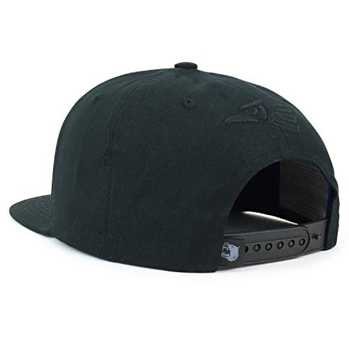 Trendy Apparel Shop Hecho En Mexico Eagle 3D Embroidered Snapback Cap - Black Black - Image 3