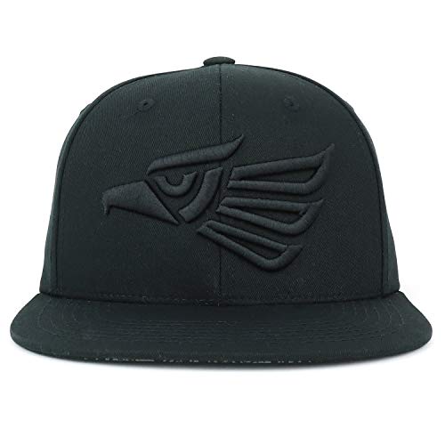 Trendy Apparel Shop Hecho En Mexico Eagle 3D Embroidered Snapback Cap - Black Black - Image 2