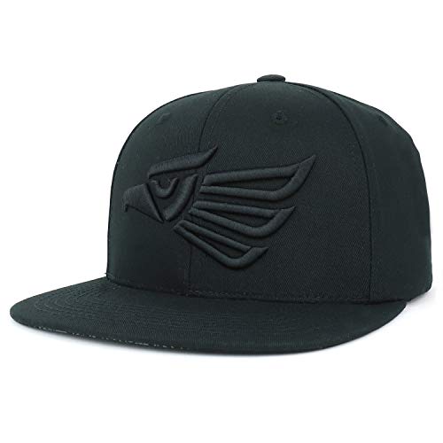 Trendy Apparel Shop Hecho En Mexico Eagle 3D Embroidered Snapback Cap - Black Black - Image 1