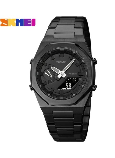 SKMEI 1816 Dual Display Multifunction Luminous Watch For Men - Gold