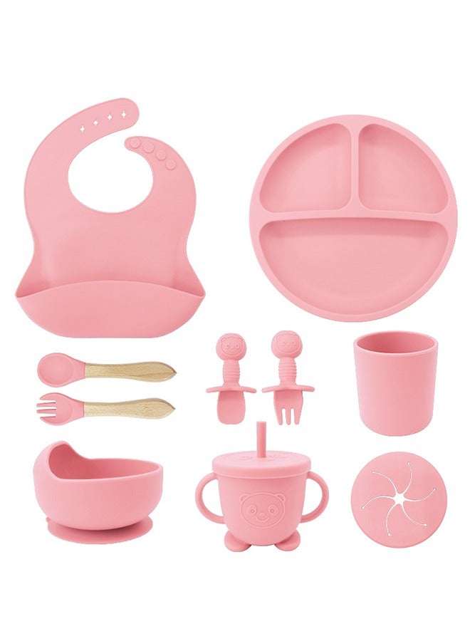 Baby Led Weaning Feeding Supplies, Suction Silicone Baby Bowl, Self Eating set with Fruit Feeder, Sippy Cup, Cutlery, Bibs and Food Plate Kit - Image 2
