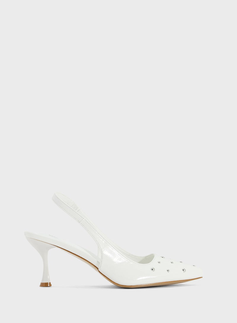Ginger Studded Slingback Heeled Pump  - Image 1