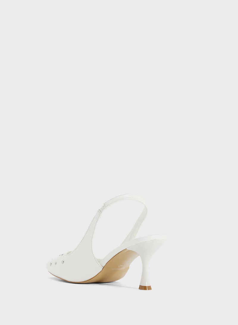 Ginger Studded Slingback Heeled Pump  - Image 3