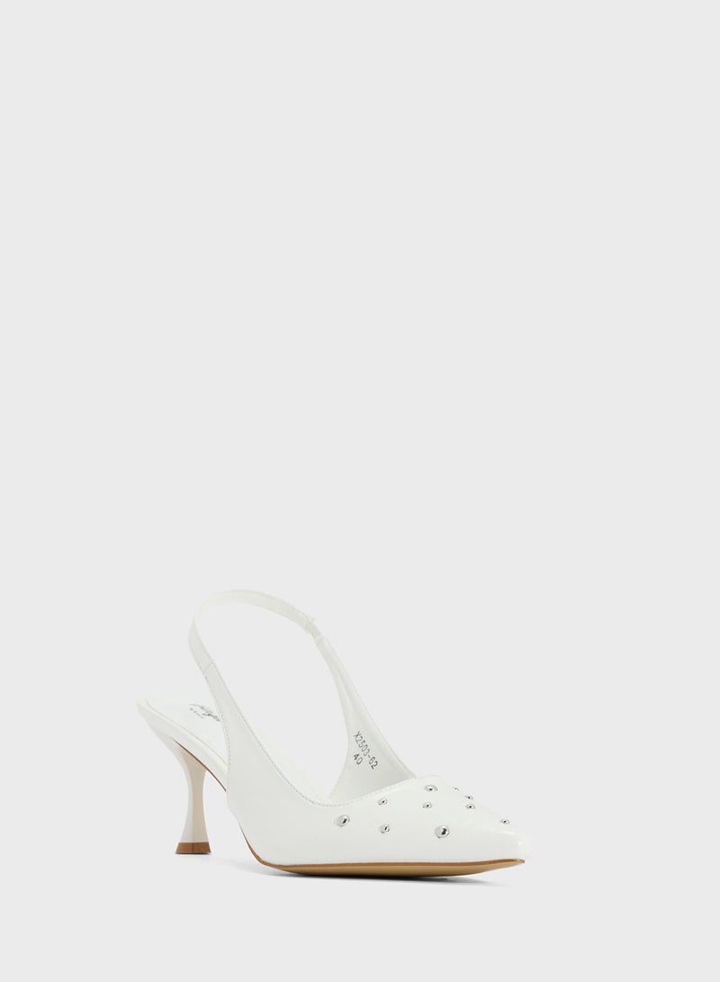 Ginger Studded Slingback Heeled Pump  - Image 2