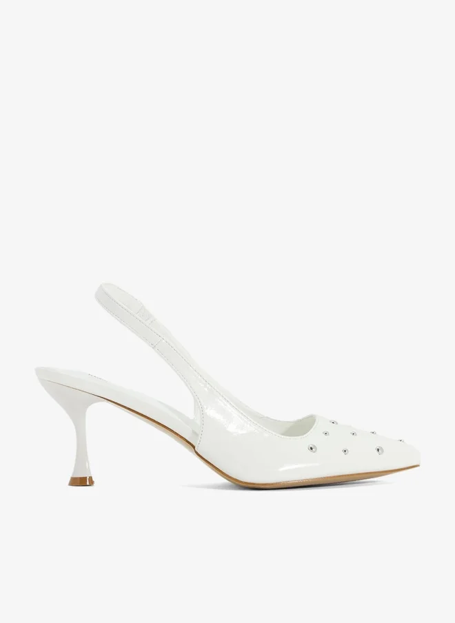 Ginger Studded Slingback Heeled Pump