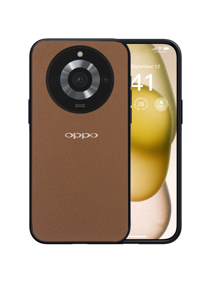 متوافق مع Realme 12 Plus 5G/Realme 12 4G/Realme 13 4G حافظة مزدوجة الطبقة شديدة التحمل للهاتف الخلوي غطاء واقٍ مقاوم للصدمات ومتين مع نسيج مانع للانزلاق - بني