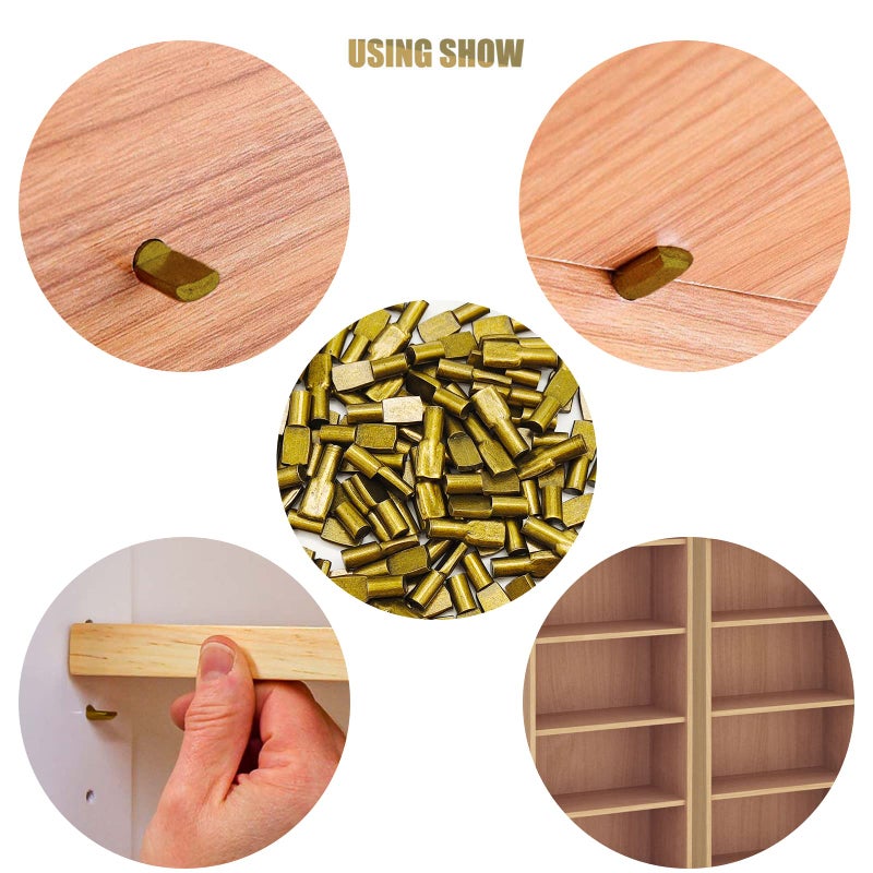 Cerpourt Bronze Tone 100 Pcs 5Mm Shelf Pins Pegs, Shelf Support Pegs For Shelves, Cabinet, Bookshelf, Furniture, Closet, Wardrobe, Kitchen, Pantry - Image 3