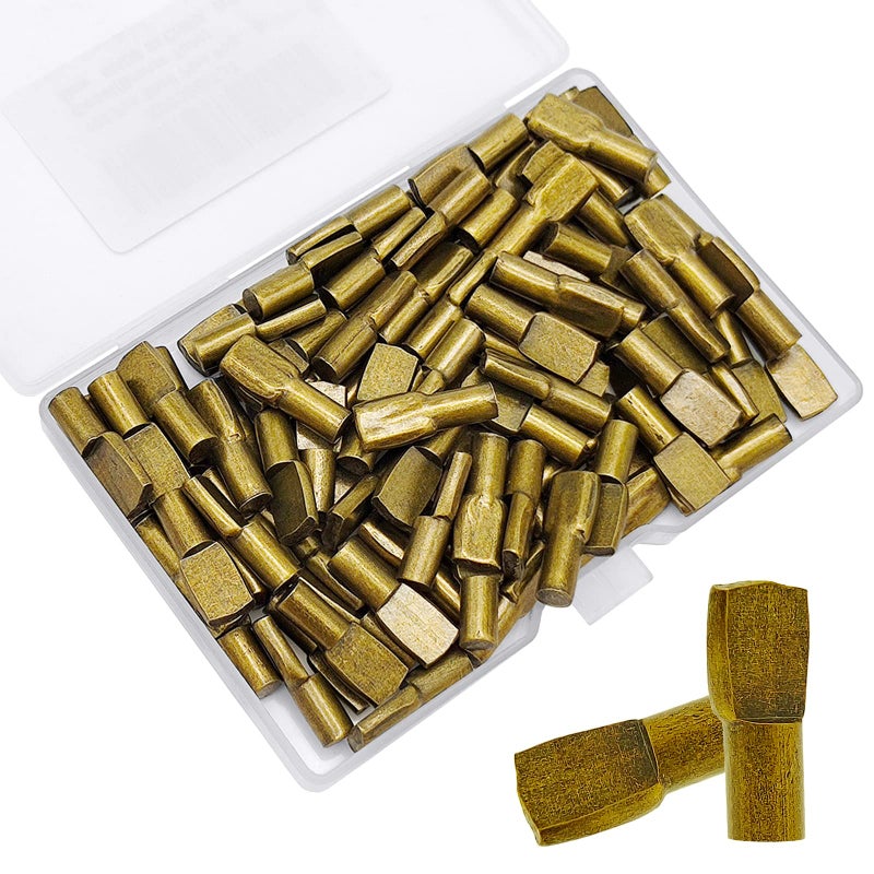 Cerpourt Bronze Tone 100 Pcs 5Mm Shelf Pins Pegs, Shelf Support Pegs For Shelves, Cabinet, Bookshelf, Furniture, Closet, Wardrobe, Kitchen, Pantry - Image 1