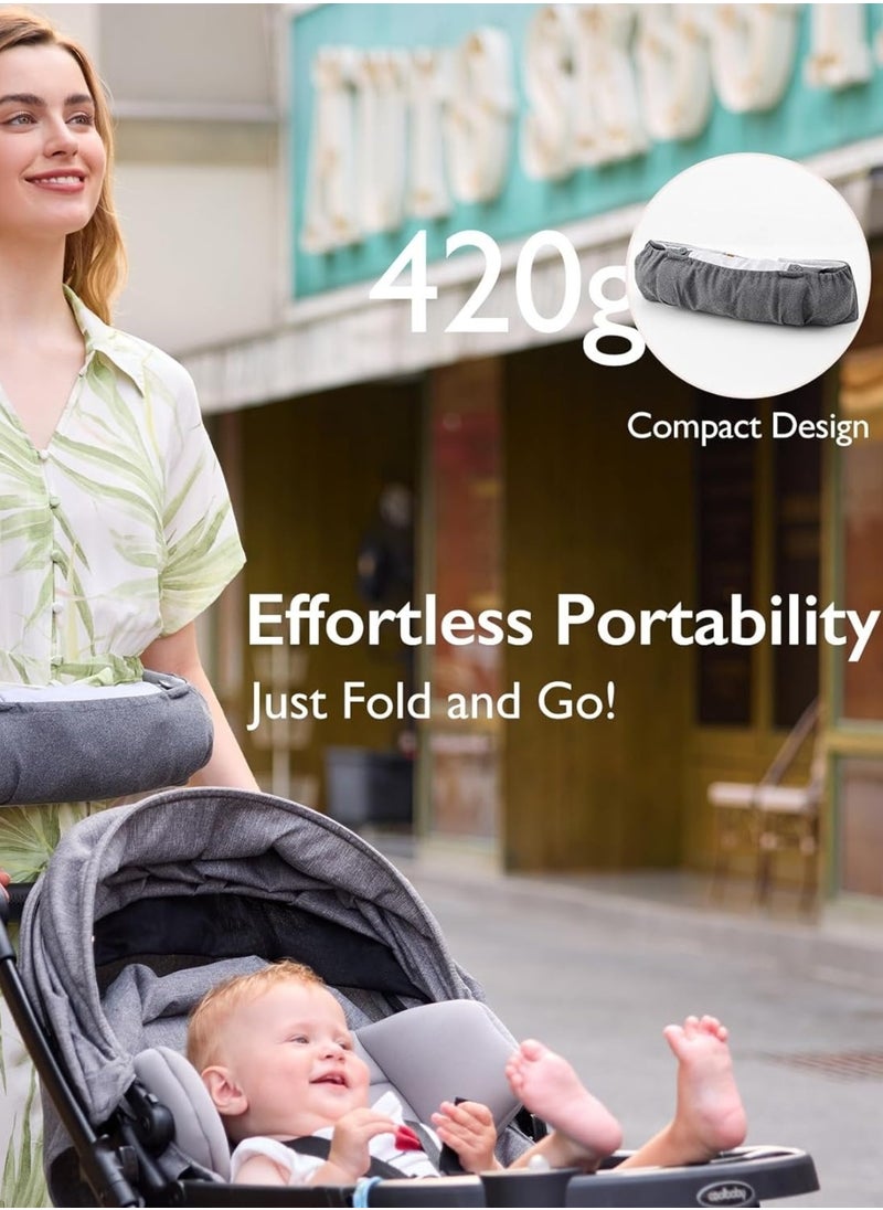 Topmeta Portable Baby Carrier, Spreadable Wide Shoulder Straps with Ergonomic Support, Lightweight and Compact Baby Wrap Carrier, Cozy Fabric Care for Baby’s Skin, Promotes Healthy Development  - Image 2