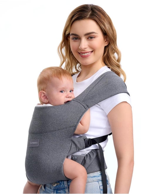 Portable Baby Carrier, Spreadable Wide Shoulder Straps with Ergonomic Support, Lightweight and Compact Baby Wrap Carrier, Cozy Fabric Care for Baby’s Skin, Promotes Healthy Development