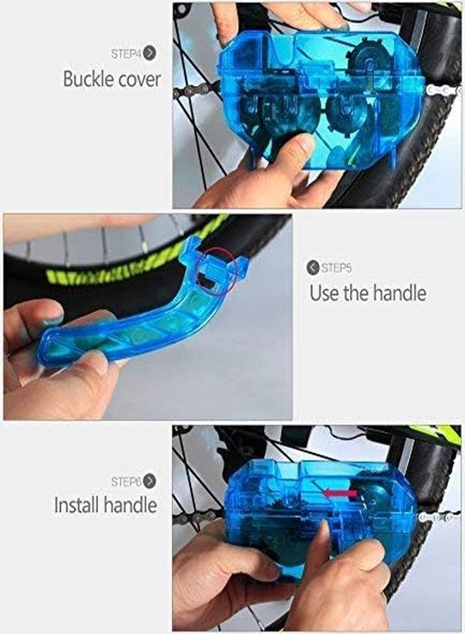 FCCRACING Chain Cleaner Wash Tool - Plastic Bicycle Chain Cleaning Kit for Multi & Single-Speed Bikes, Freewheel & Chainring Maintenance, Blue - Image 4
