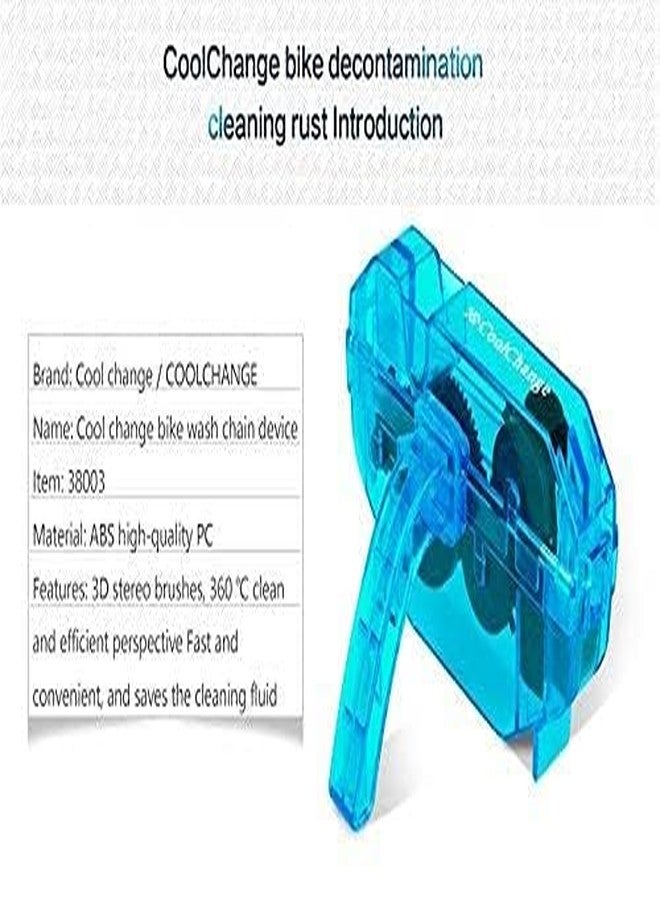 FCCRACING Chain Cleaner Wash Tool - Plastic Bicycle Chain Cleaning Kit for Multi & Single-Speed Bikes, Freewheel & Chainring Maintenance, Blue - Image 3
